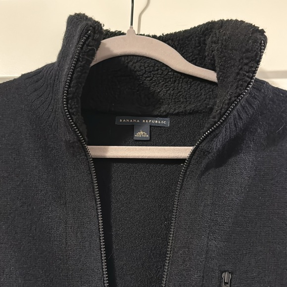 Men’s 100% Wool Banana Republic Zip Up - Picture 3 of 6